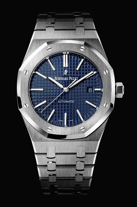 audemars piguet silver blue face|audemars piguet royal oak gold.